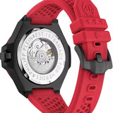 Reloj Philipp Plein PWPFA0524 B2 automático de correa de silicona Skeleton Royal Red para hombre de 46 mm