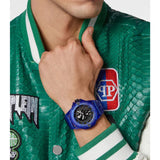 Reloj Philipp Plein Hombre PWWAA0323 B2 Plástico Azul Analógico The Skull Synthetic