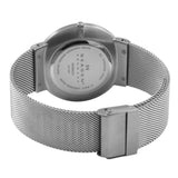Reloj skagen para hombre con malla de acero inoxidable y esfera blanca SKW6025