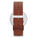 Reloj de hombre Skagen Ancher Brown correa de cuero SKW6082
