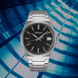 Reloj Seiko SUR557P1 Neo Classic 3 Agujas C. Zafiro negro b2