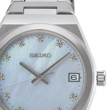 Reloj Seiko SUR603P1 Essentials 3 agujas esfera azul 34 mm b2