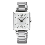 Reloj Seiko SWR111P1 Mujer Cuarzo 2P Cuadrado Plateado b2