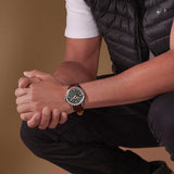 Reloj para hombre de TIMBERLAND con la esfera en verde con logo y calendario TDWGB0055801