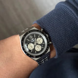 Reloj Timex Q diver inspirado en crono (40 mm) con esfera negra y brazalete de acero inoxidable TW2V42600