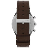 Reloj Q Timex Chronograph 40mm con correa de cuero TW2V42800