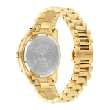 Reloj Versace V-Dome Esfera Negra Pulsera de Acero Inoxidable en Tono Dorado 42mm - VE8E00624