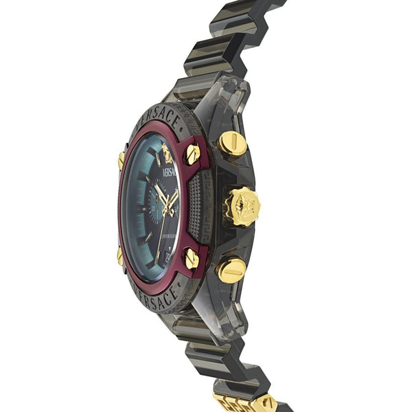 Reloj de Cuarzo Versace Icon Active, Policarbonato, Negro, 44 mm, VE8P00224