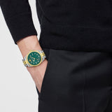 Reloj de Cuarzo Versace Anteo, PVD Oro, Verde, 41 mm, Cristal Zafiro VE9H00524