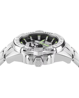 Philipp Plein Reloj de hombre The $kull PWAAA2725 de acero y correa plateada/gris