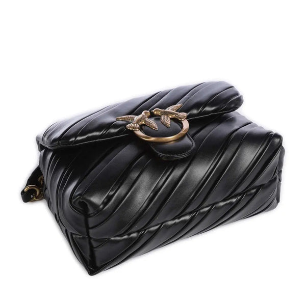 Pinko Bolsa Mini Love Bag Puff en tejido efecto piel negro 100039 A1V9 Z99Q
