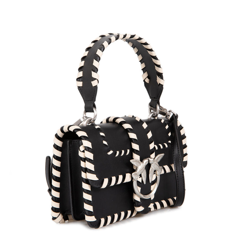 Bolso bandolera Pinko de cuero negro 100059 A2OR