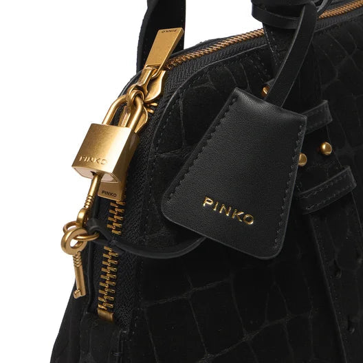 Bolso Pinko de mano pequeño Escape Bag de piel estampado cocodrilo  105906 A2YW