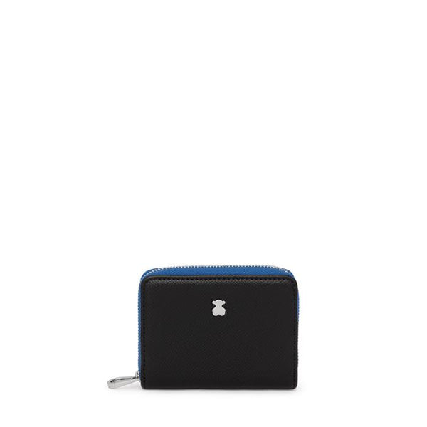 Cartera Monedero TOUS Dubai Negro y Azul Mediano 2001690051