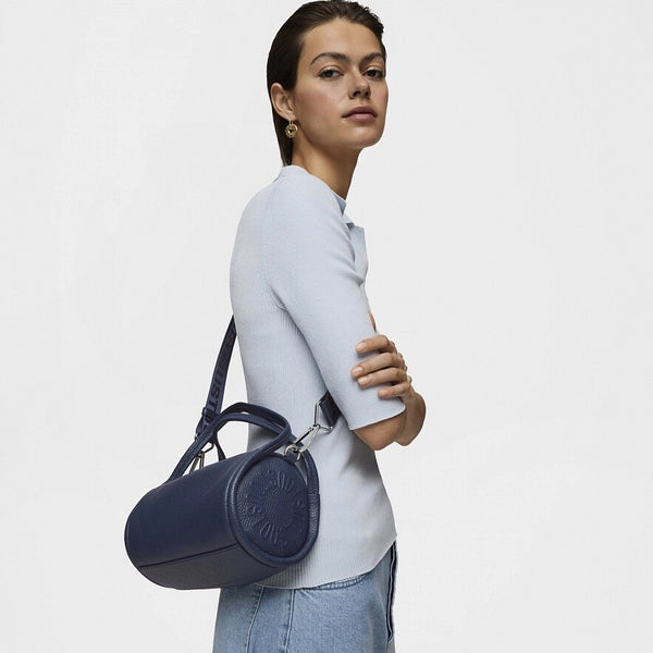 Bolso Tous Duffle pequeño de piel azul marino TOUS Miranda 2002023235