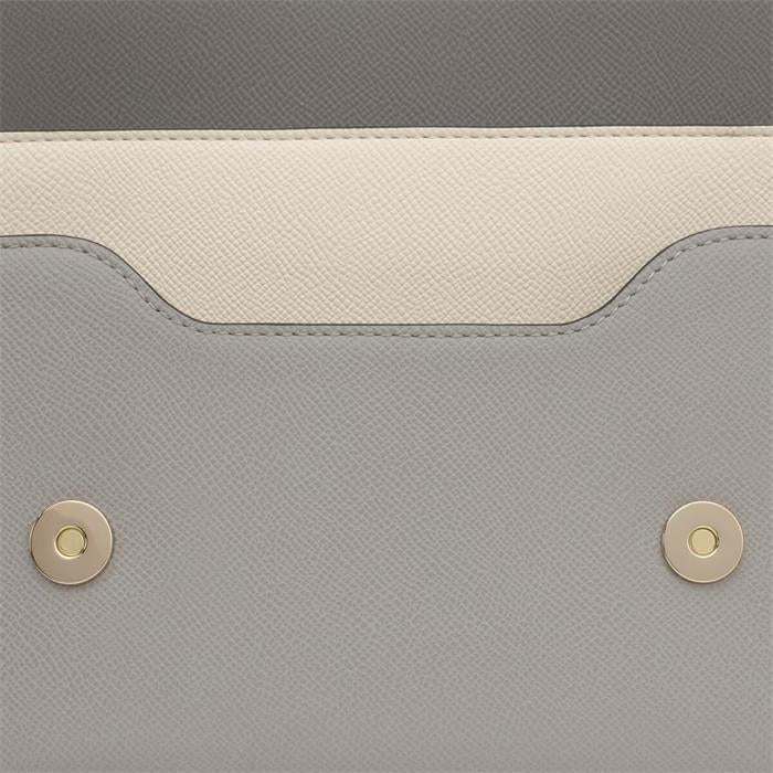 Bolso Bandolera TOUS Audree Saffiano Beige y Gris Mediana 2002202601