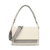 Bolso Bandolera TOUS Audree Saffiano Beige y Gris Mediana 2002202601
