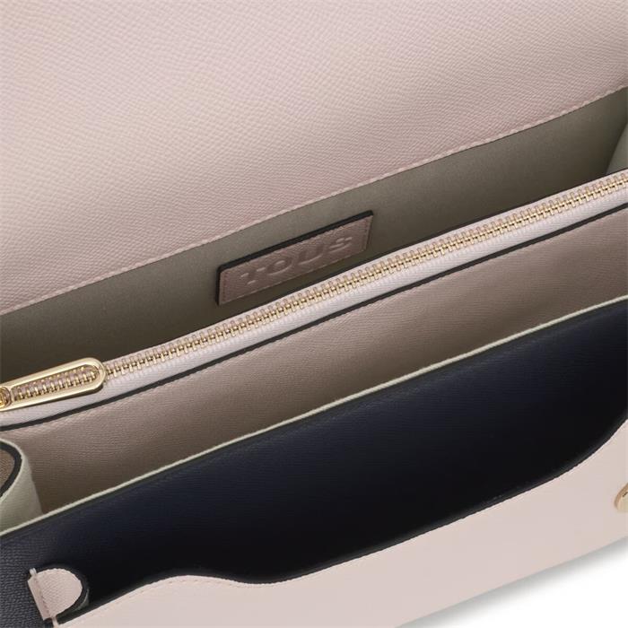 Bolso Bandolera TOUS Audree Saffiano Azul y Rosa Mediana 2002202633