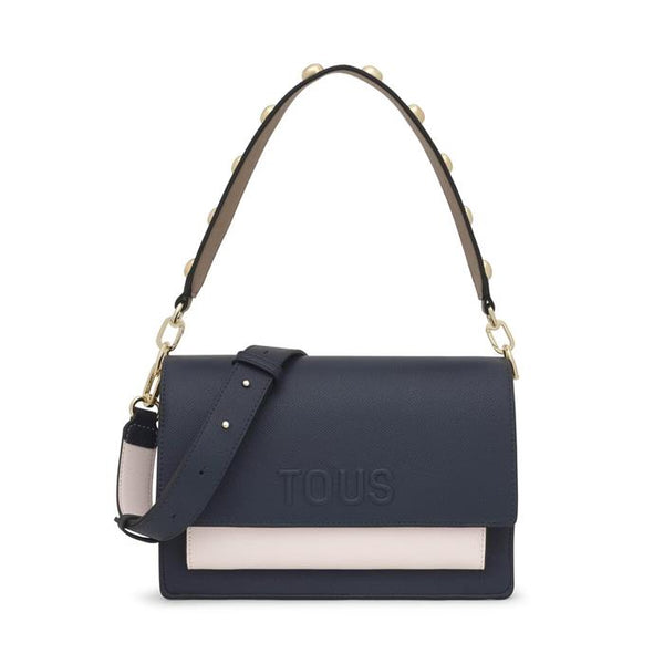 Bolso Bandolera TOUS Audree Saffiano Azul y Rosa Mediana 2002202633