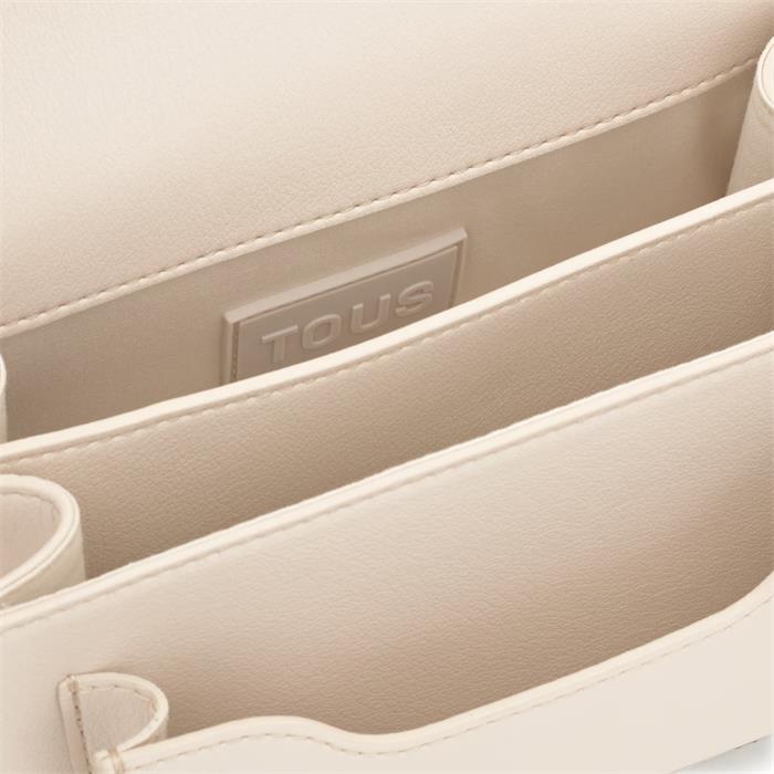 Bolso Bandolera Audree TOUS Eyelets Beige Pequeña 2002202901