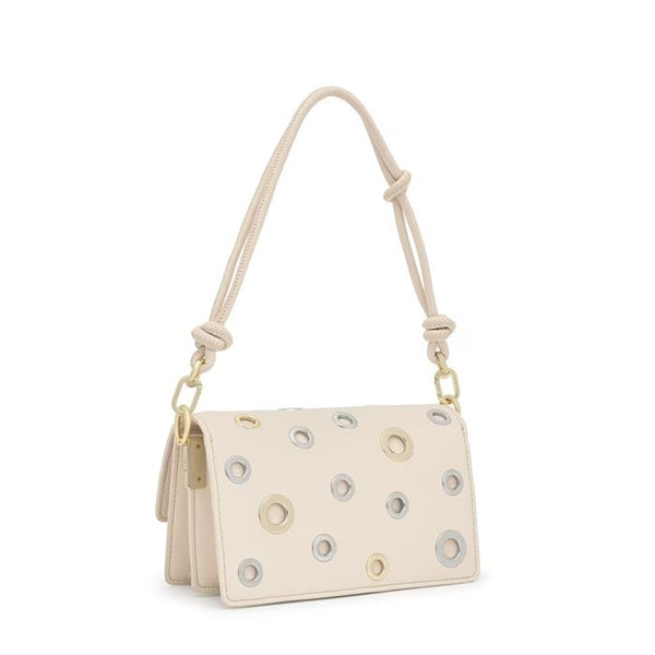 Bolso Bandolera Audree TOUS Eyelets Beige Pequeña 2002202901