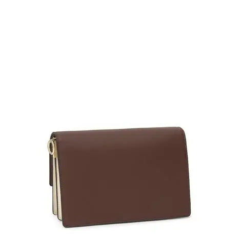 Bandolera Tous mediana beige y marrón Audree Saffiano 2002358201