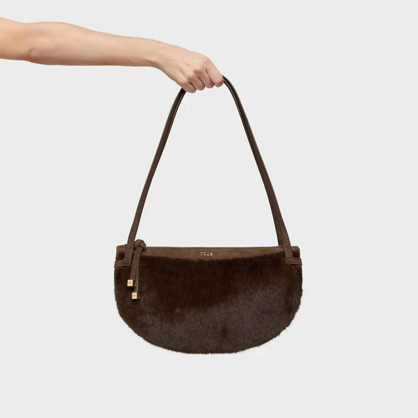 Bolso Tous de hombro marrón Tous Halfmoon 2002359044