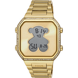 Reloj digital D-BEAR TOUS con brazalete de acero IPG dorado 3000131300