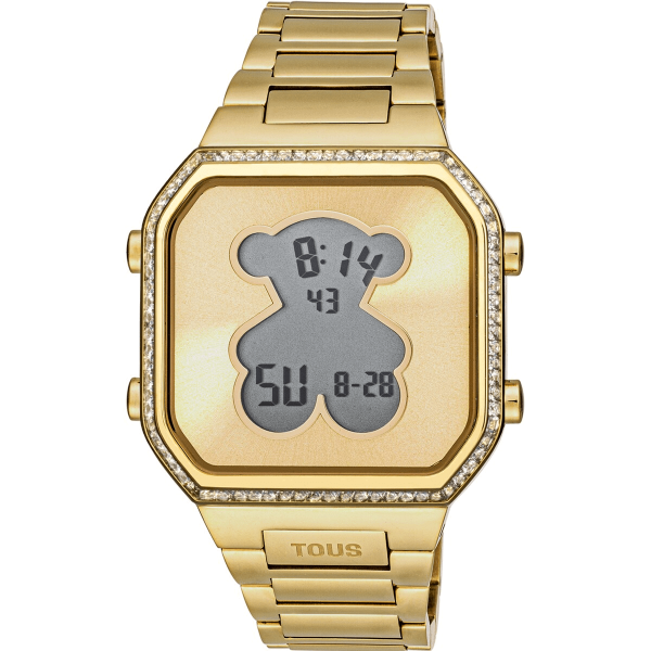 Reloj digital D-BEAR TOUS con brazalete de acero IPG dorado 3000131300