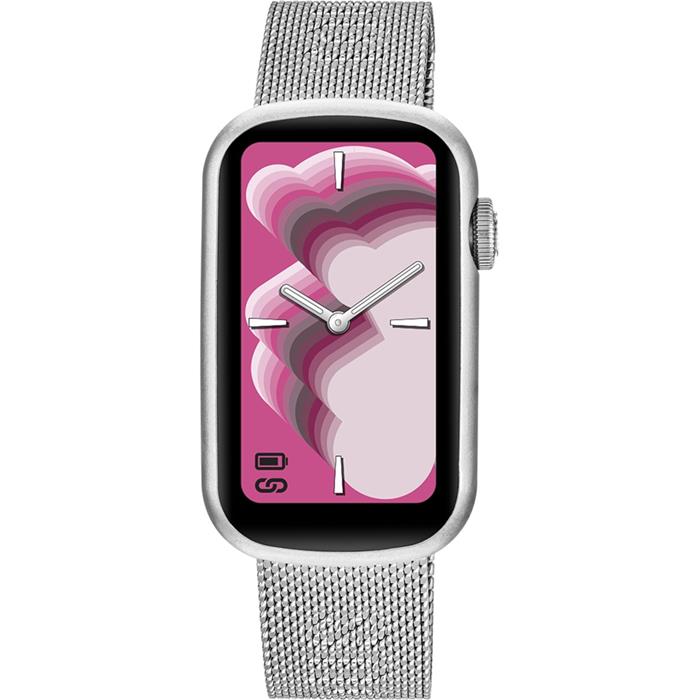 Reloj smartwatch con brazalete de acero y caja de aluminio TOUS T-Band Mesh 3000132500