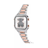Reloj digital con brazalete de acero SS y acero IPRG rosado D-BEAR 3000134700