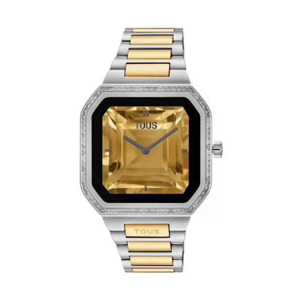 Reloj Tous Smartwatch unisex con brazalete y caja de acero combinado IP dorado con bisel de circonitas 3000139000