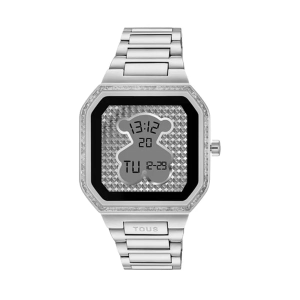 Reloj Tous Smartwatch 3000139200 unisex con brazalete y caja de acero y bisel de circonitas