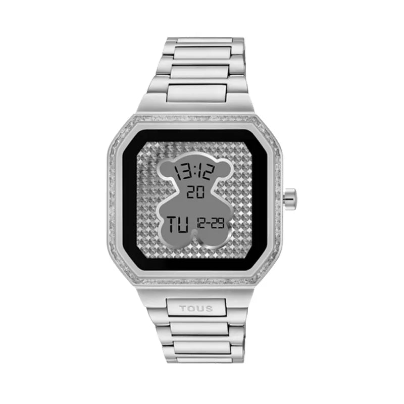 Reloj Tous Smartwatch 3000139200 unisex con brazalete y caja de acero y bisel de circonitas