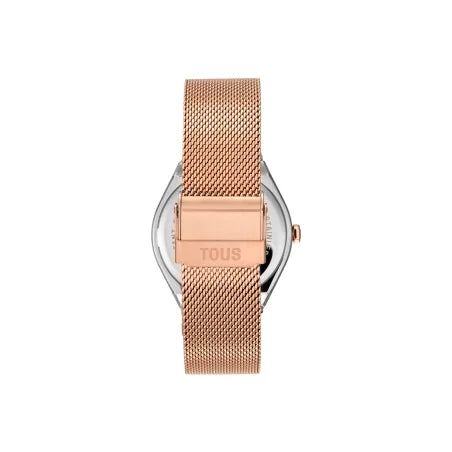 Reloj Tous analógico con brazalete de acero y acero rosa Karat Round Mesh 3000139900