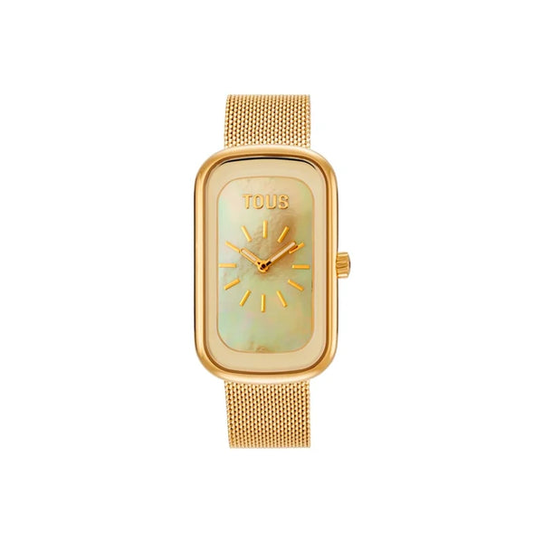 Reloj Tous analógico con esfera de nácar y brazalete dorado T-Band Club 3000140400