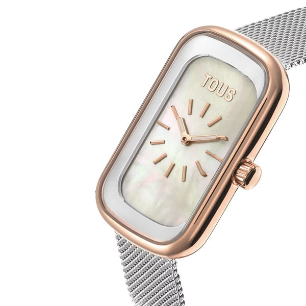 Reloj Tous analógico con esfera de nácar y brazalete bicolor T-Band Club 3000140500