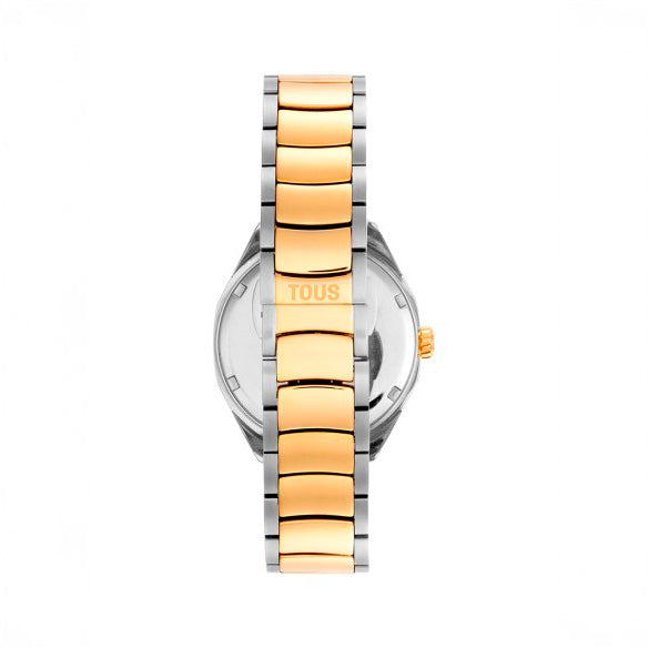 Reloj analógico con movimiento suizo, esfera de nácar y brazalete de de eslabones acero bicolor Tous Now 3000141400