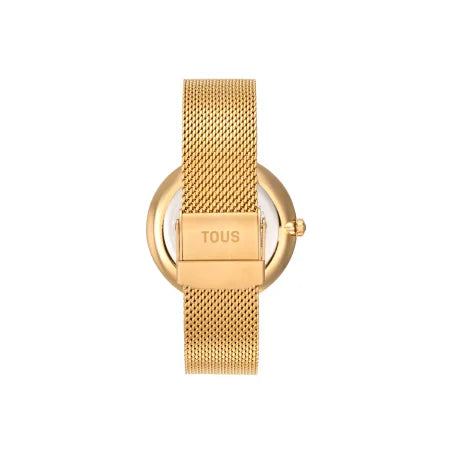 Reloj Tous analógico con esfera verde y brazalete dorado S-Mesh Mirror 3000142600