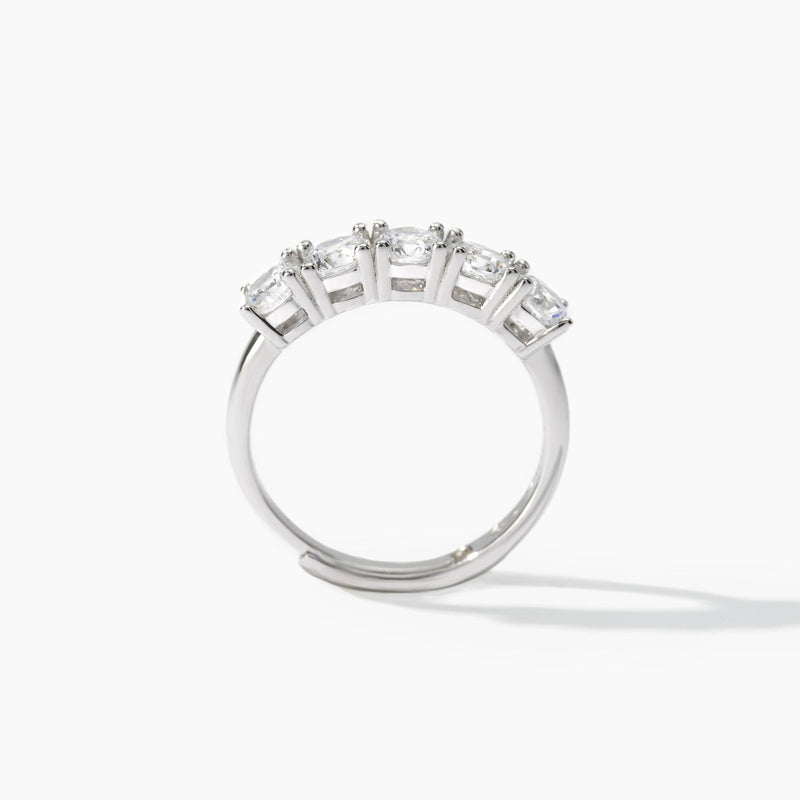 Anillo de eternidad Mabina de plata con circonitas SETENTAS 523174