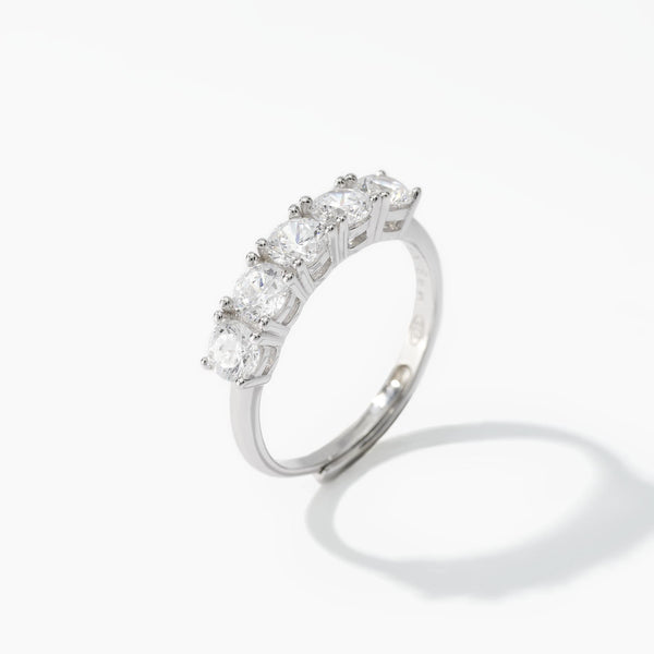 Anillo de eternidad Mabina de plata con circonitas SETENTAS 523174