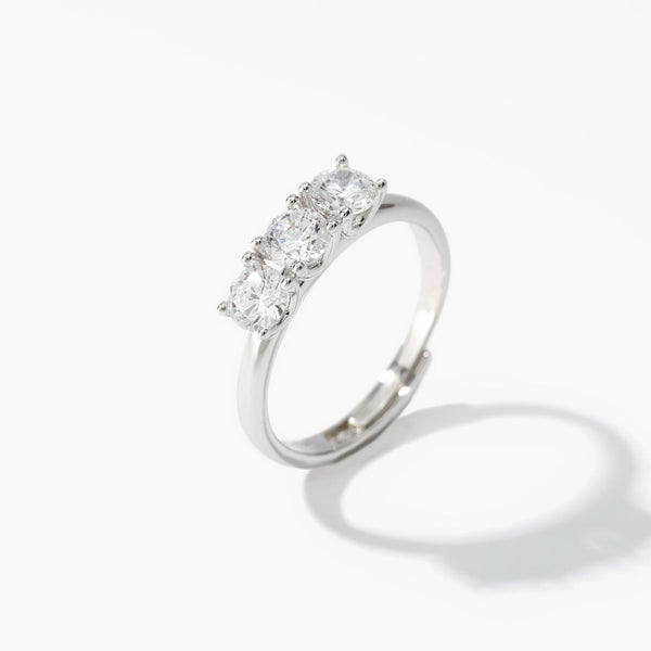 Anillo Mabina trilogía ajustable con circonitas blancas TRILOGÍA 523176