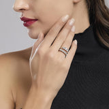 Anillo de la eternidad Mabina  con circonitas SETENTAS 523185