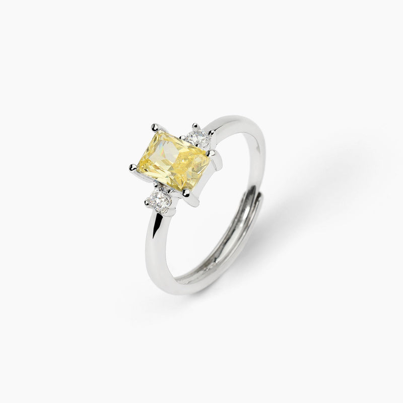 Anillo Mabina de Plata con Circonita de Limón LATIDO 523363