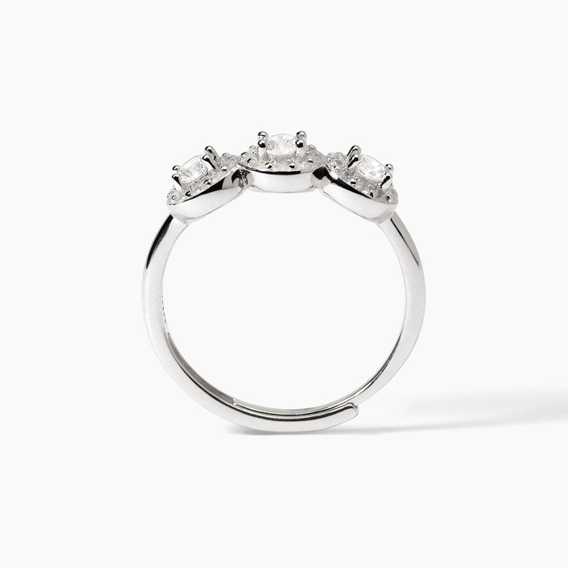 Anillo Mabina de plata con circonitas blancas MILANESIENNE 523368