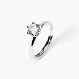Anillo Mabina de plata con circonita SOLITARIO 523394