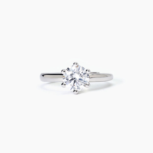 Anillo Mabina de plata rodiada con circonita SOLITARIO 523395
