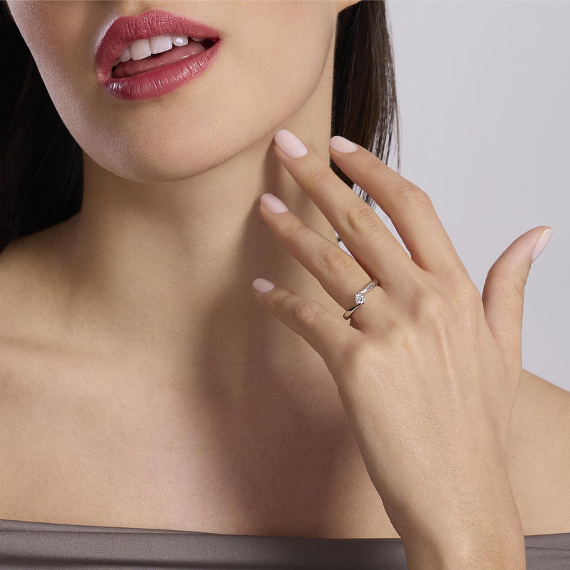 Anillo Mabina solitario de diamantes cultivados en laboratorio Mi diamante 523468