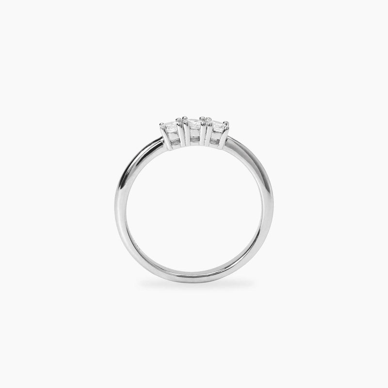 Anillo Mabina de trilogía de diamantes cultivados en laboratorio Mi diamante 523473