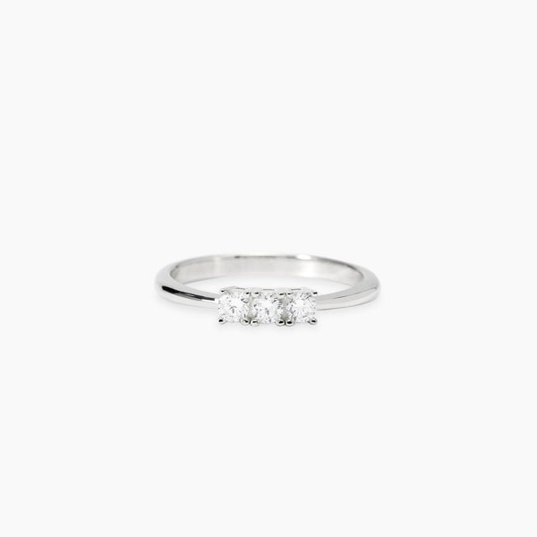 Anillo Mabina de trilogía de diamantes cultivados en laboratorio Mi diamante 523473